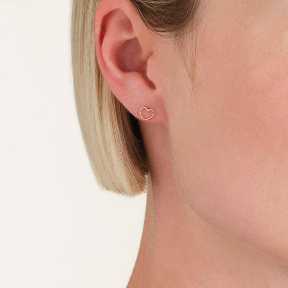 Rosefield Dotted Heart Oorknopjes