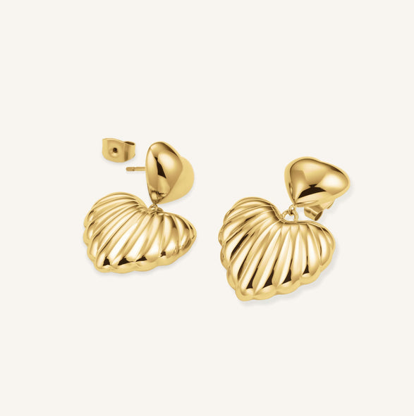 Rosefield Double Heart Earrings