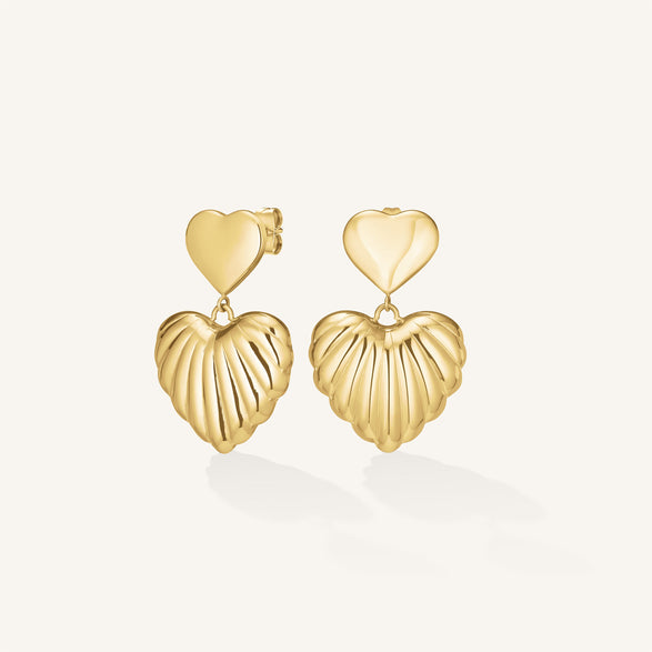 Rosefield Double Heart Earrings