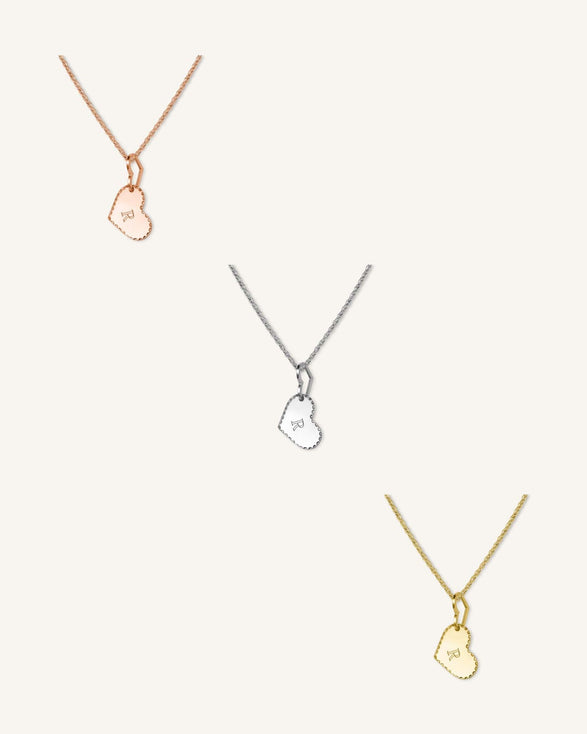 Rosefield Duo Heart Necklace Goudkleurig