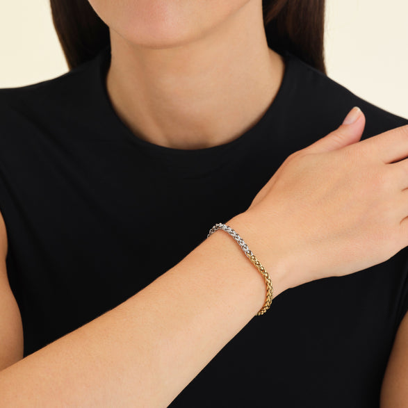 Rosefield Duotone Herringbone Bracelet