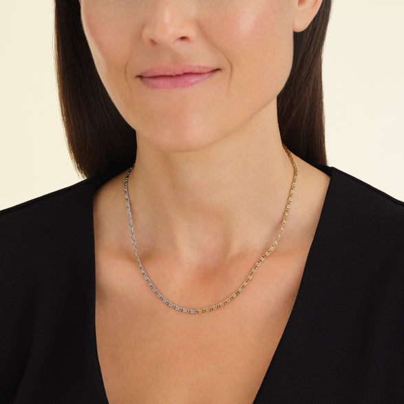 Rosefield Duotone Swirl Necklace