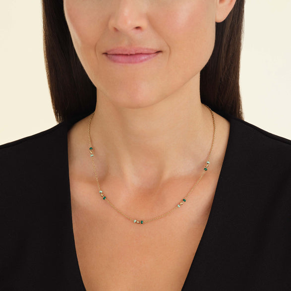 Rosefield Emerald Dotted Necklace