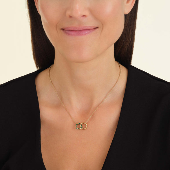 Rosefield Emerald Duo Necklace