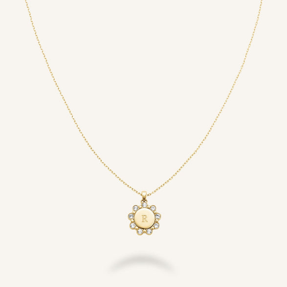 Rosefield Flower Pendant Necklace Goud