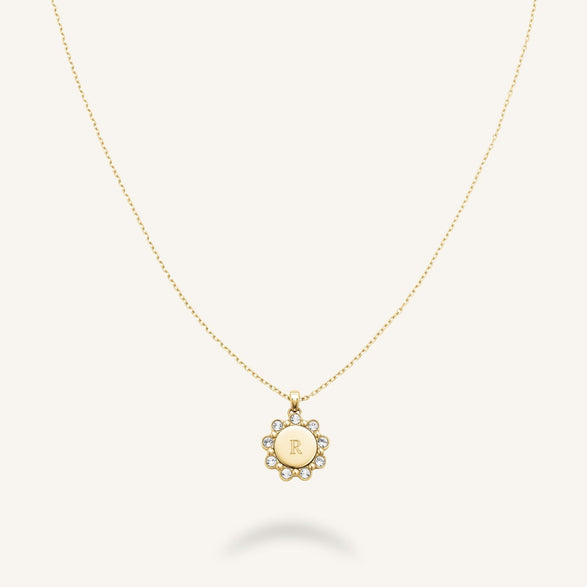 Rosefield Flower Pendant Necklace Goud