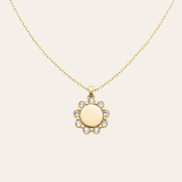 rosefield Flower Pendant Necklace Goud