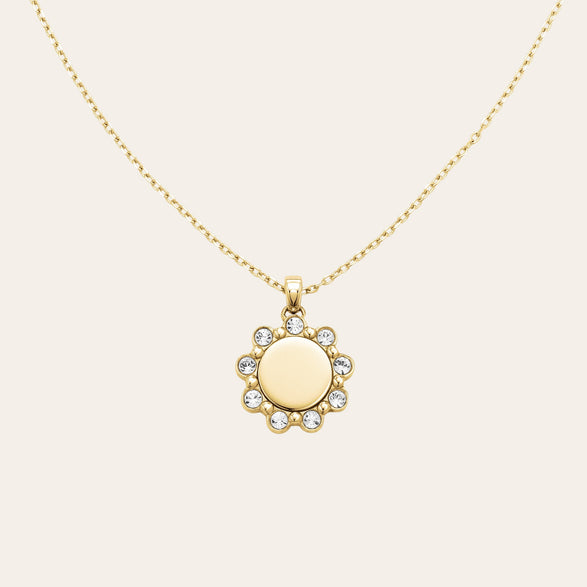 rosefield Flower Pendant Necklace Goud
