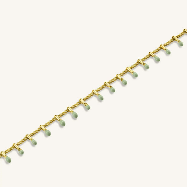 Rosefield Green Drip Bracelet Goudkleurig
