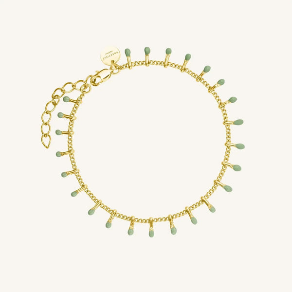 rosefield Green Drip Bracelet Goudkleurig