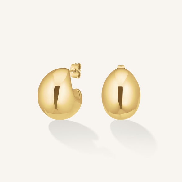 rosefield Half Moon Hoops Goud