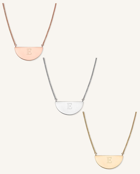 Rosefield Half Moon Necklace Rosé Goudkleurig