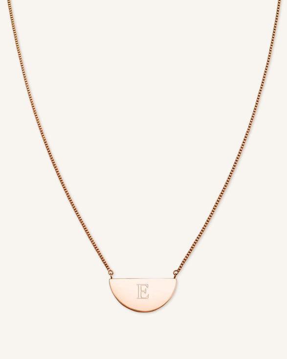 Rosefield Half Moon Necklace Rosé Goudkleurig