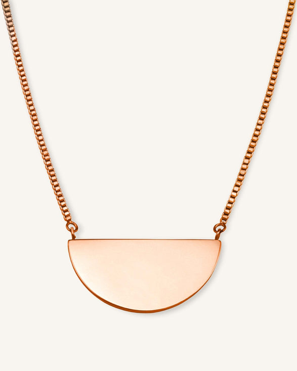 rosefield Half Moon Necklace Rosé goudkleurig