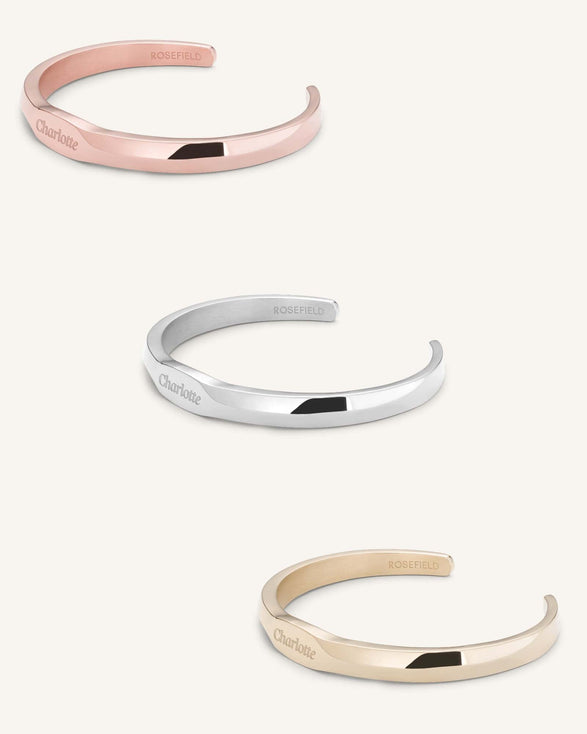 Rosefield Hexagon Bangle Rosé Goudkleurig