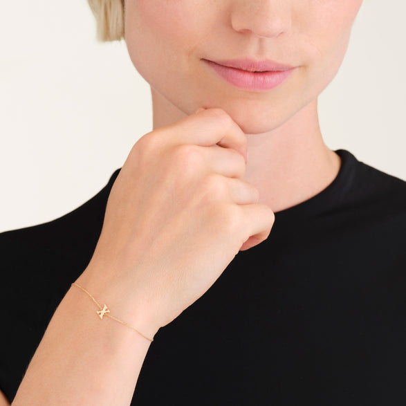 Rosefield Initial Bracelet X