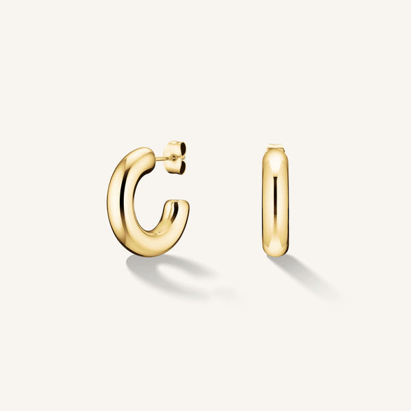 rosefield Medium Thick Hoops Goudkleurig