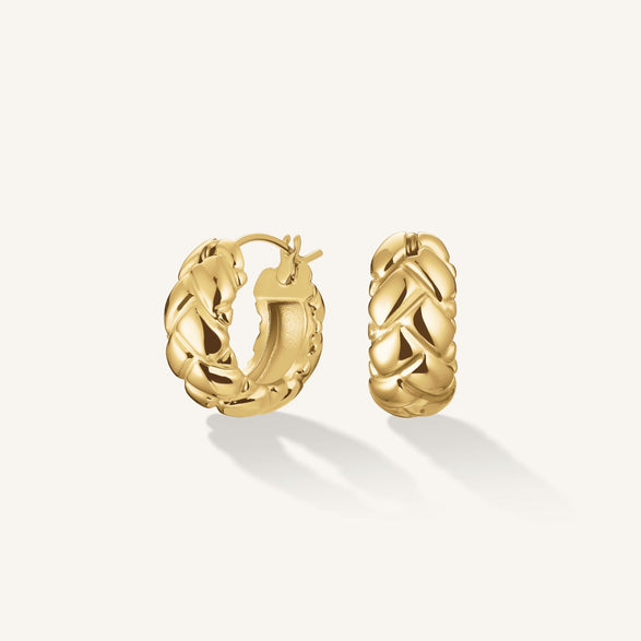rosefield Mini Braided Hoops