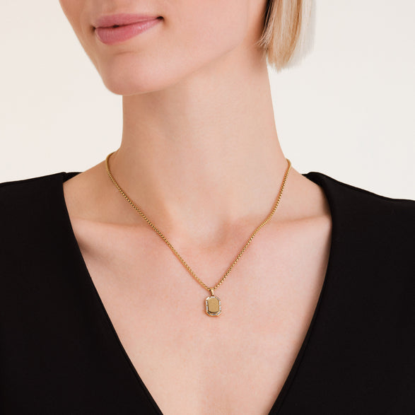 Rosefield Octagon Baguette Necklace Goud