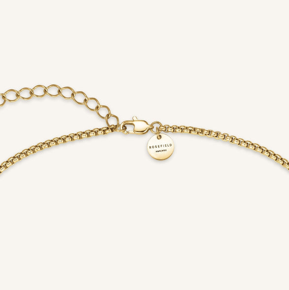 Rosefield Octagon Baguette Necklace Goud