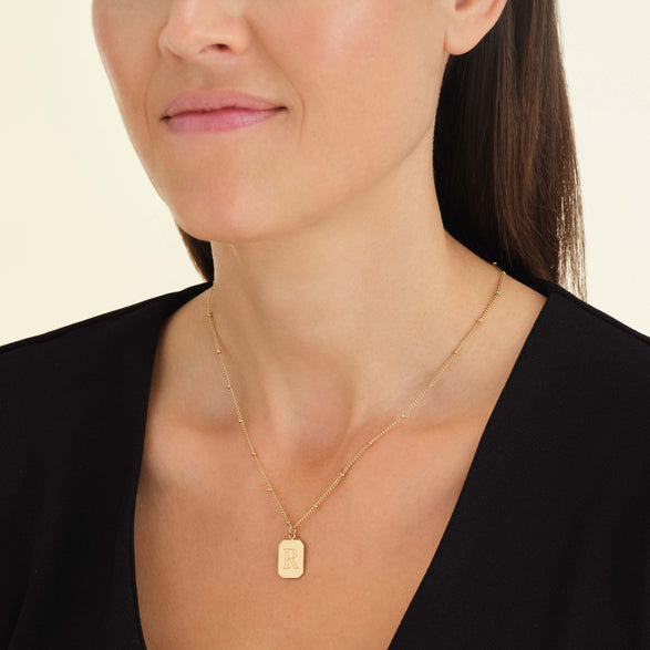 Rosefield Octagon Necklace Goudkleurig