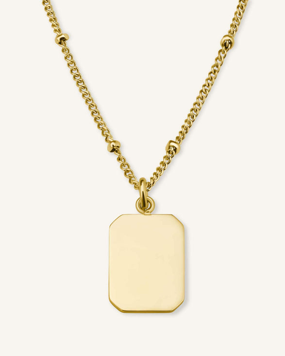 rosefield Octagon Necklace Goudkleurig