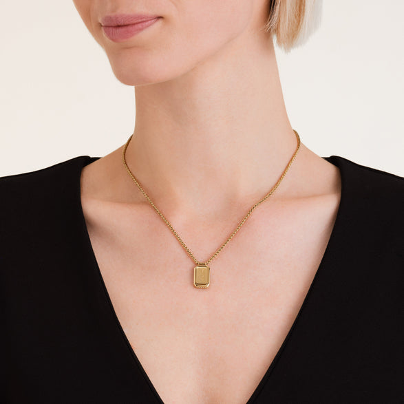 Rosefield Octagon Pendant Necklace Goud