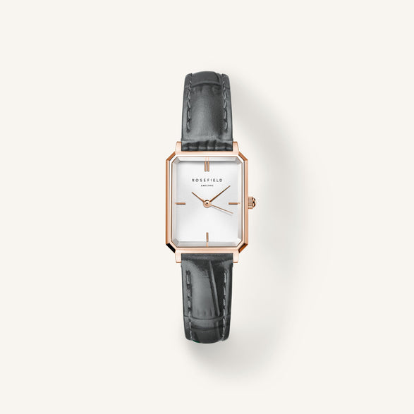 rosefield Octagon XS Grey Leather