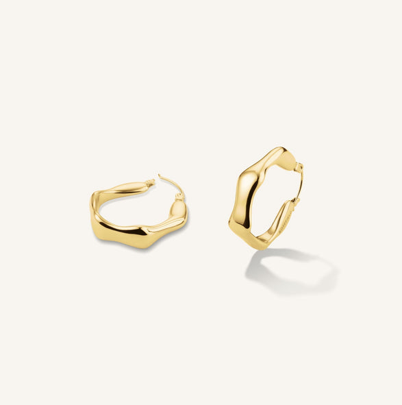 Rosefield Organic Hoops Goudkleurig