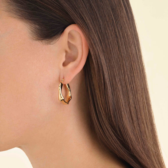 Rosefield Organic Hoops Goudkleurig