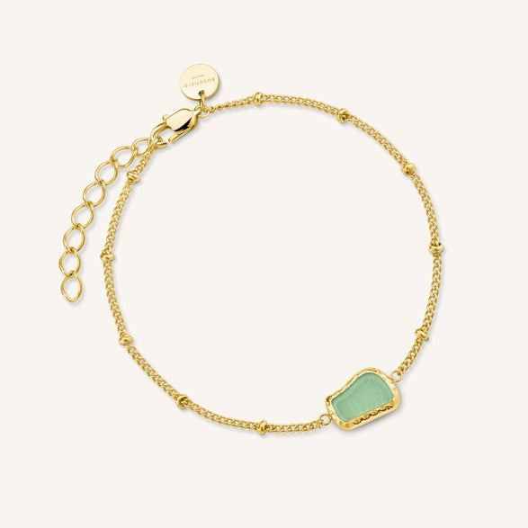 rosefield Organic Jade Bracelet Goudkleurig