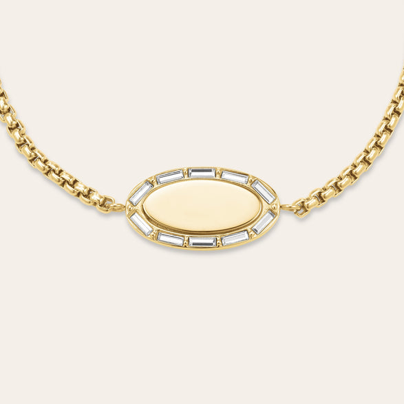 rosefield Oval Baguette Bracelet Goud