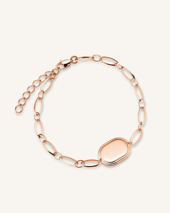 Rosefield Oval Bracelet Rosé Goudkleurig