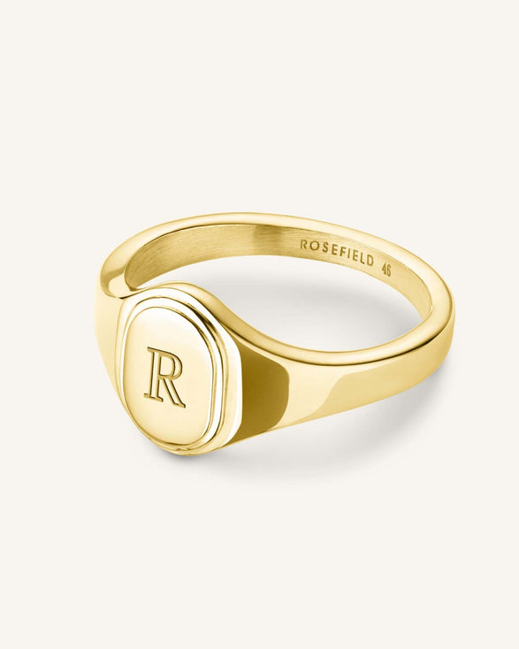 Rosefield Oval Pinky Ring Goudkleurig