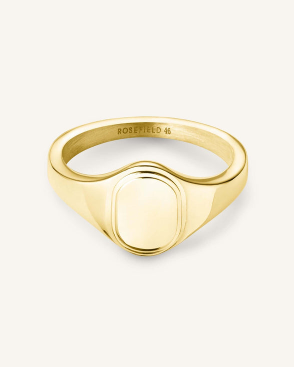 rosefield Oval Pinky Ring Goudkleurig