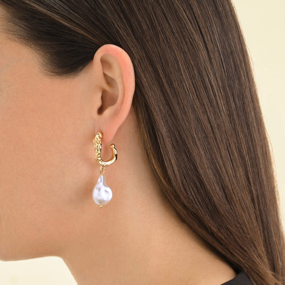 Rosefield Pearl Hoops Goudkleurig