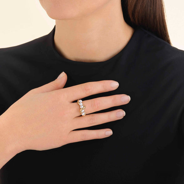 Rosefield Pearl Twist Ring