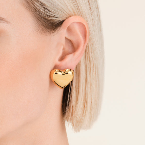 Rosefield Puffy Heart Studs