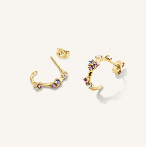 Rosefield Rainbow Hoops Goudkleurig