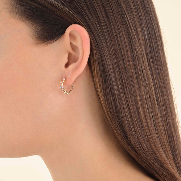 Rosefield Rainbow Hoops Goudkleurig