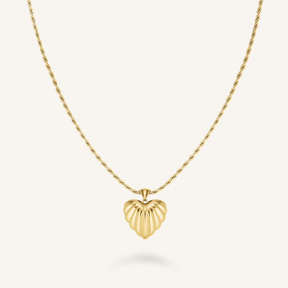 rosefield Ridged Heart Necklace