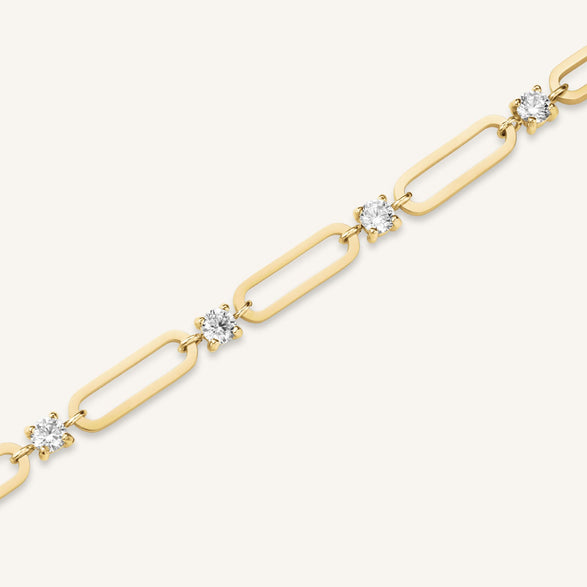 Rosefield Round Stones Bracelet Goud