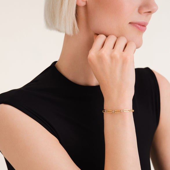 Rosefield Round Stones Bracelet Goud