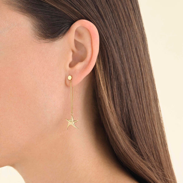 Rosefield Seastar Earrings Goudkleurig