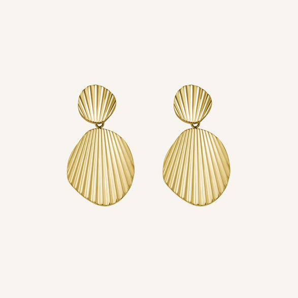 Rosefield Shell Earrings Goudkleurig