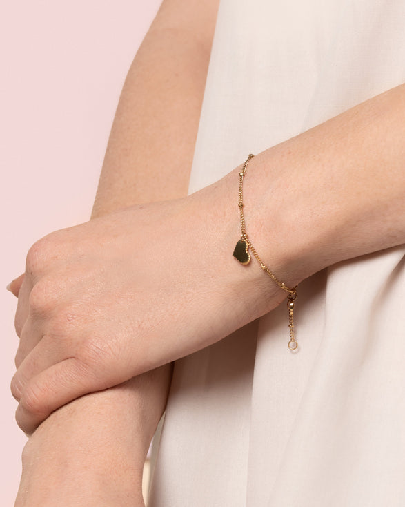 Rosefield Single Heart Bracelet Goudkleurig