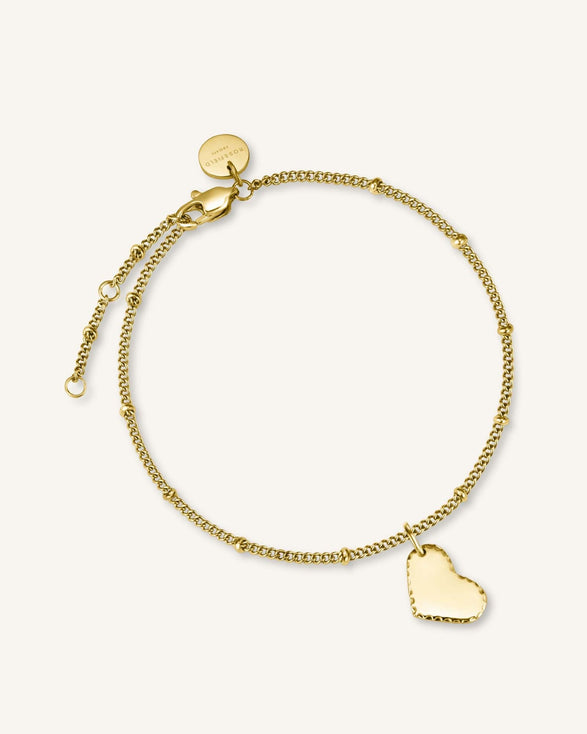 rosefield Single Heart Bracelet Goudkleurig