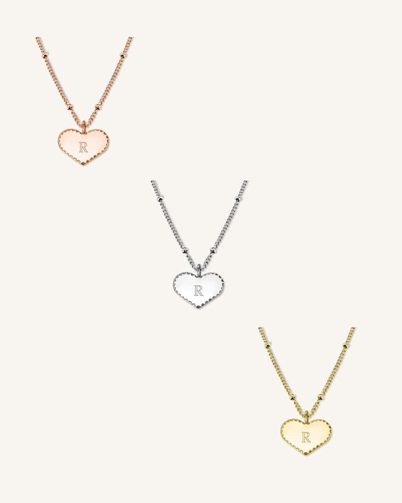 Rosefield Single Heart Necklace Goudkleurig