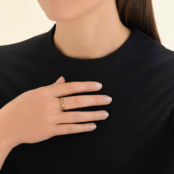 Rosefield Spiral Chaton Ring