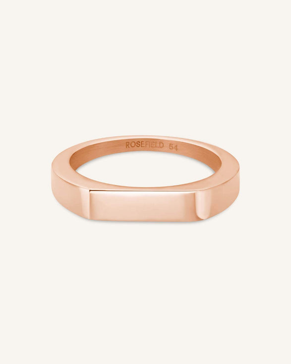 rosefield Squared Ring Rosé goudkleurig